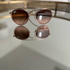 Ray Ban sunglasses brown gradient and copper frames in excellent condition